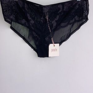 Panache Clara High Sheer Lace Black Briefs Size XLarge New with Tags